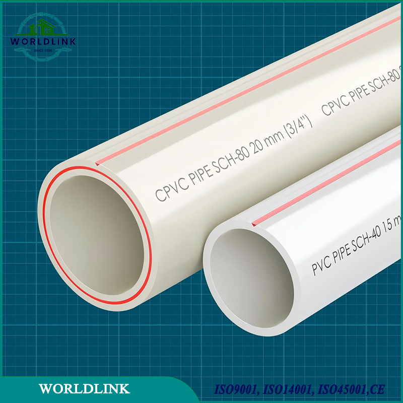 Tuyau d'alimentation en eau en polychlorure de vinyle chloré (PVC-C) :