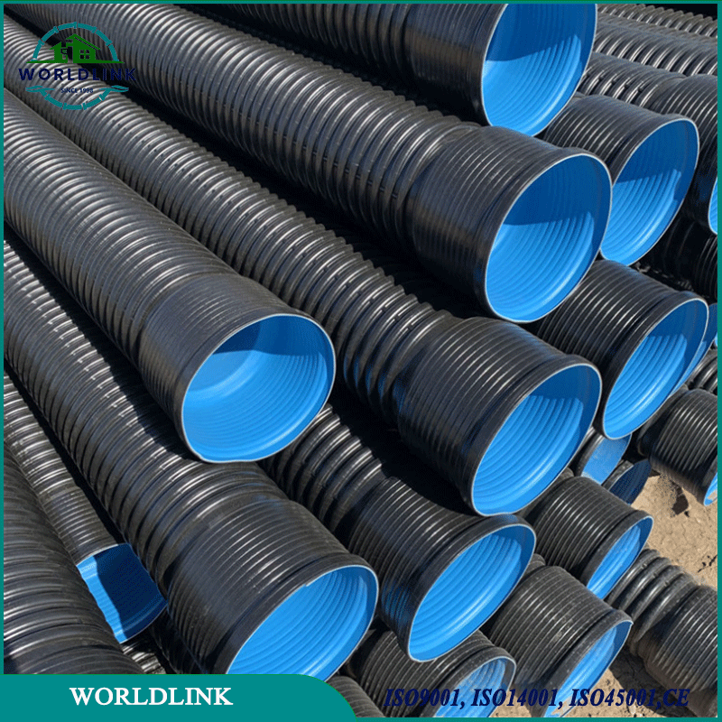 Tuyau annelé double paroi en HDPE