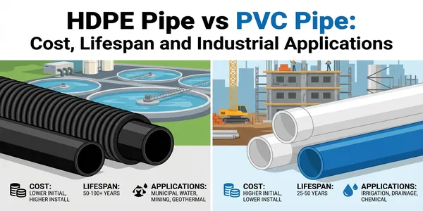 Tuyaux HDPE vs PVC : Coût, Durée de Vie et Applications Industrielles