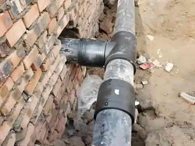  HDPE Electrofusion Fitting with Bar Code are used in gas transmission projects